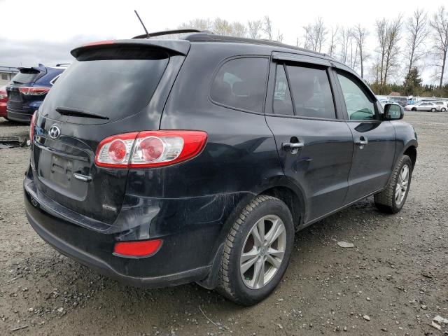 5XYZK3AB6CG136134 - 2012 HYUNDAI SANTA FE LIMITED BLACK photo 3