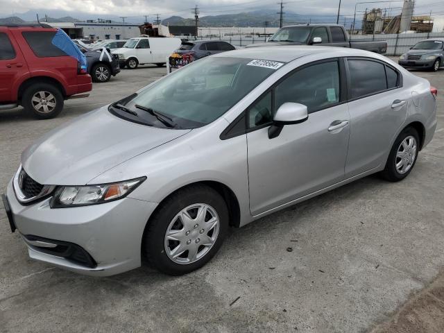 19XFB2F5XDE235604 - 2013 HONDA CIVIC LX SILVER photo 1