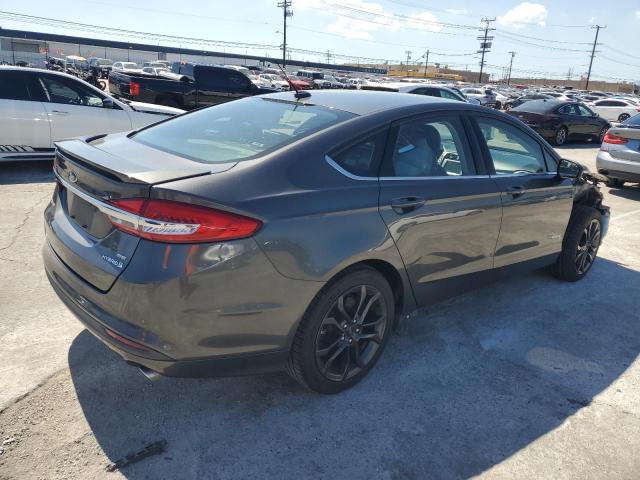 3FA6P0LU5JR274614 - 2018 FORD FUSION SE HYBRID GRAY photo 3