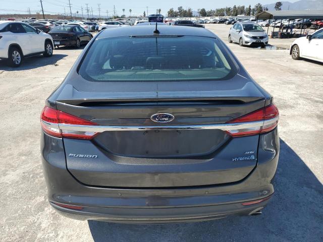 3FA6P0LU5JR274614 - 2018 FORD FUSION SE HYBRID GRAY photo 6