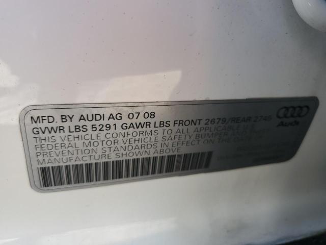 WAUDH74F88N173066 - 2008 AUDI A6 3.2 QUATTRO WHITE photo 12