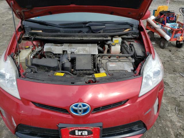 JTDKN3DU8C1501290 - 2012 TOYOTA PRIUS RED photo 11