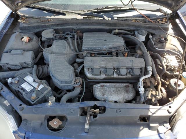 2HGES26733H500770 - 2004 HONDA CIVIC EX BLUE photo 11