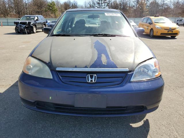 2HGES26733H500770 - 2004 HONDA CIVIC EX BLUE photo 5