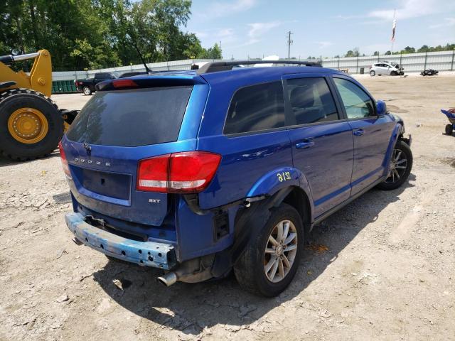 3C4PDDBGXFT634450 - 2015 DODGE JOURNEY SXT BLUE photo 4