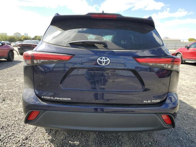 5TDGZRBH3MS132054 - 2021 TOYOTA HIGHLANDER XLE BLUE photo 6