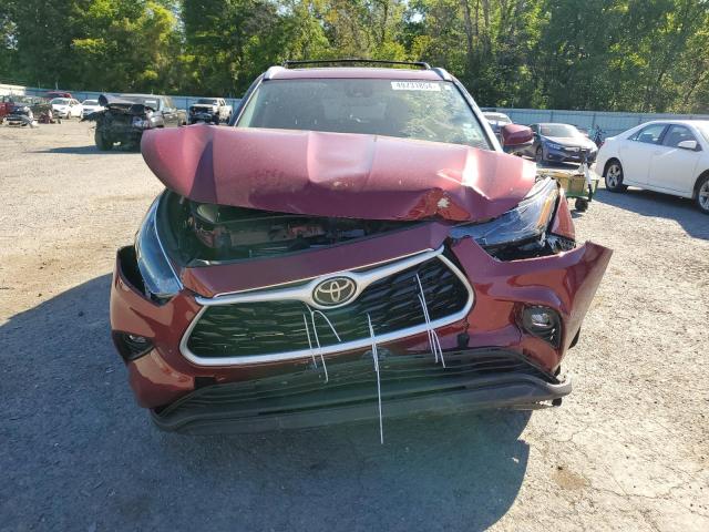 5TDGZRAH6NS124095 - 2022 TOYOTA HIGHLANDER XLE Bordo foto 5
