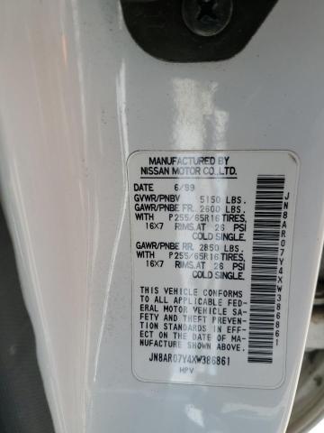 JN8AR07Y4XW386861 - 1999 NISSAN PATHFINDER LE WHITE photo 13