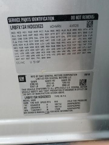 LRBFX1SA1KD023623 - 2019 BUICK ENVISION PREFERRED Gümüş foto 14