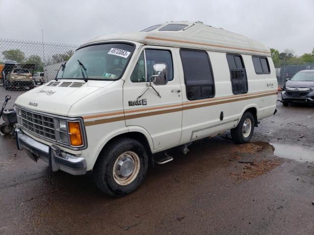 2B7HB23T6FK259078 - 1985 DODGE RAM VAN B250 WHITE photo 1