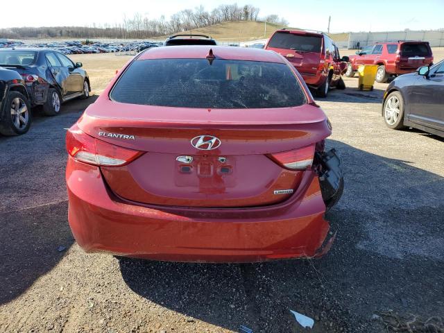 KMHDH4AEXCU458780 - 2012 HYUNDAI ELANTRA GLS ORANGE photo 6