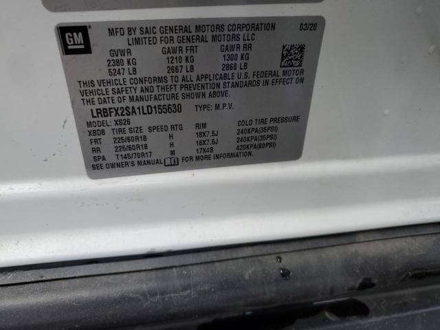 LRBFX2SA1LD155630 - 2020 BUICK ENVISION ESSENCE Սպիտակ լուսանկար 14