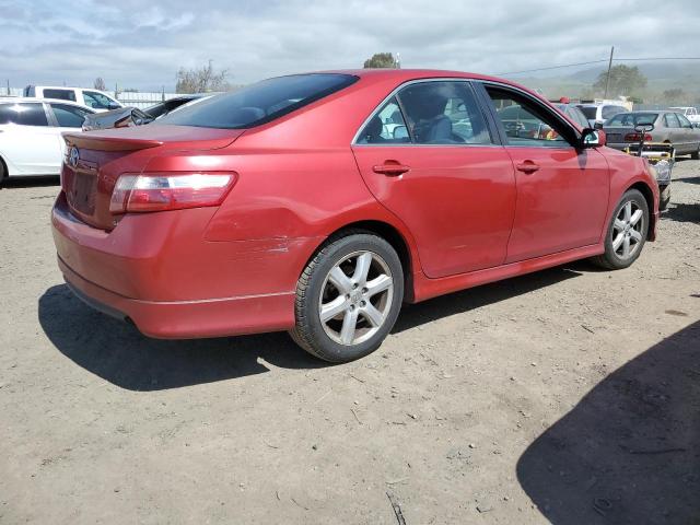 4T1BE46K57U102869 - 2007 TOYOTA CAMRY CE RED photo 3