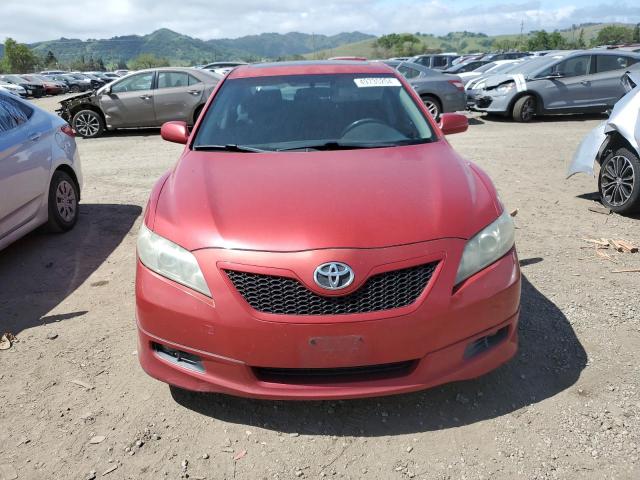 4T1BE46K57U102869 - 2007 TOYOTA CAMRY CE RED photo 5