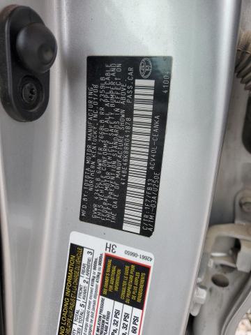 4T4BE46K88R041878 - 2008 TOYOTA CAMRY CE/L CE SILVER photo 12