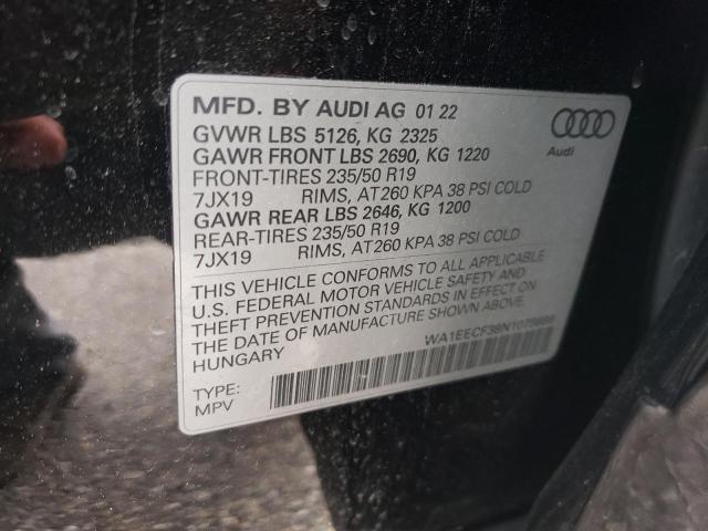 WA1EECF38N1079889 - 2022 AUDI Q3 PREMIUM PLUS S LINE 45 BLACK photo 13