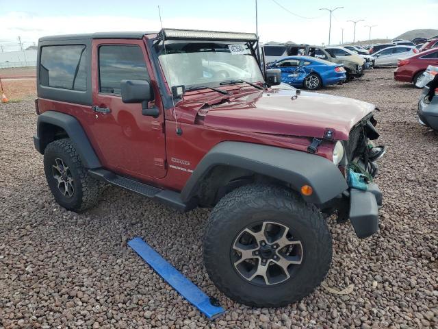 1C4AJWAG1CL122353 - 2012 JEEP WRANGLER SPORT MAROON photo 4