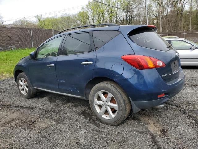 JN8AZ18W09W154196 - 2009 NISSAN MURANO S BLUE photo 2