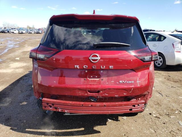 5N1BT3BB3PC771251 - 2023 NISSAN ROGUE SV RED photo 6