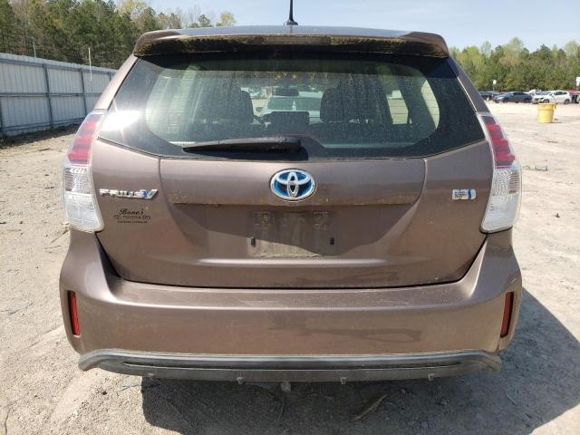 JTDZN3EU2GJ051476 - 2016 TOYOTA PRIUS V BROWN photo 6