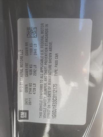 1G6DJ1E33C0112175 - 2012 CADILLAC CTS PERFORMANCE COLLECTION Черный фото 12