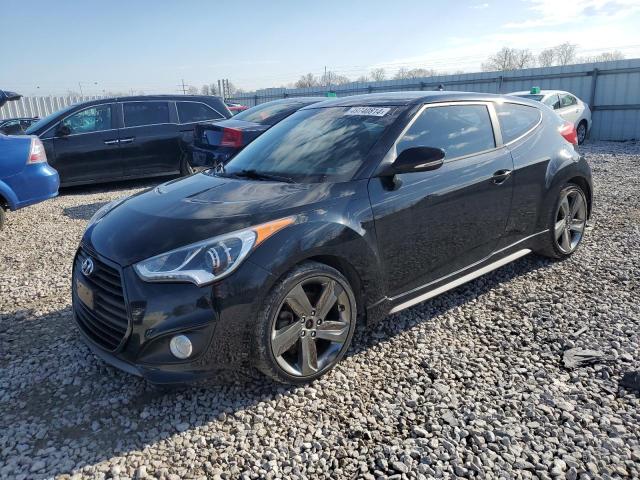 KMHTC6AE9FU217724 - 2015 HYUNDAI VELOSTER TURBO BLACK photo 1