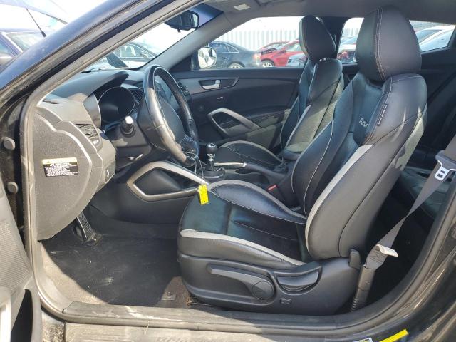 KMHTC6AE9FU217724 - 2015 HYUNDAI VELOSTER TURBO BLACK photo 7