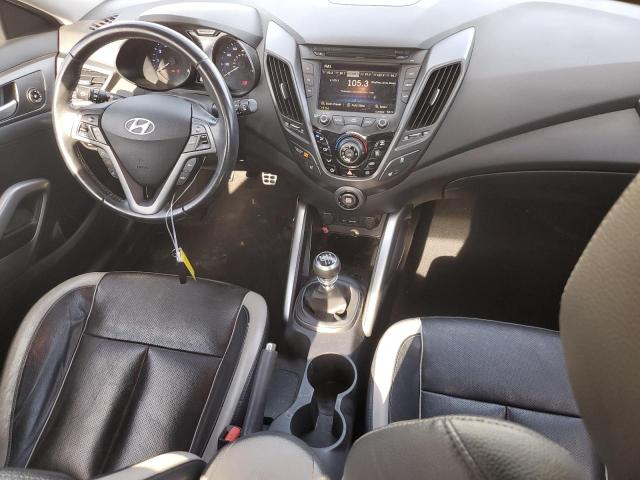 KMHTC6AE9FU217724 - 2015 HYUNDAI VELOSTER TURBO BLACK photo 8