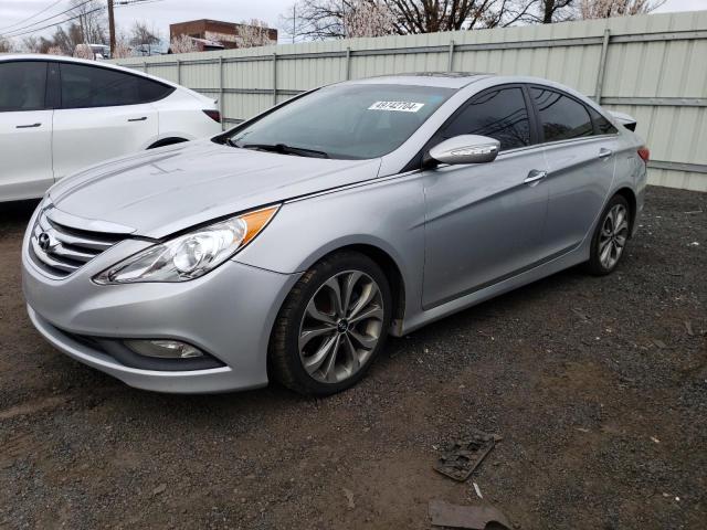 5NPEC4AC8EH846576 - 2014 HYUNDAI SONATA SE SILVER photo 1