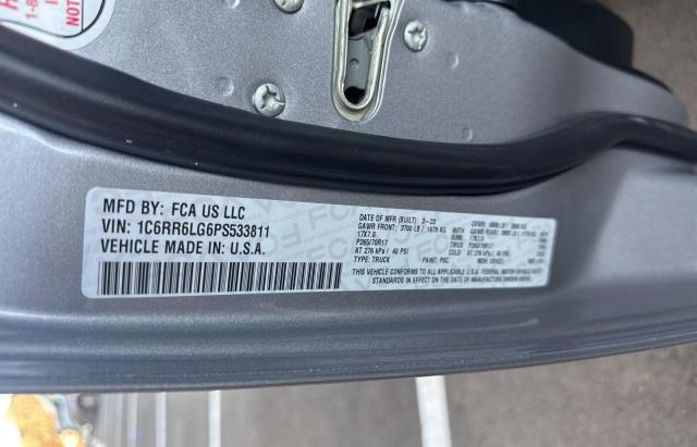 1C6RR6LG6PS533811 - 2023 RAM 1500 CLASS SLT ნაცრისფერი ფოტო 10