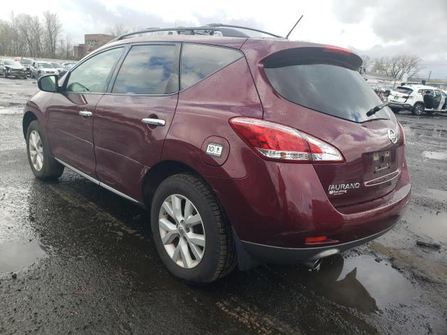 JN8AZ1MW4CW214218 - 2012 NISSAN MURANO S BURGUNDY photo 2