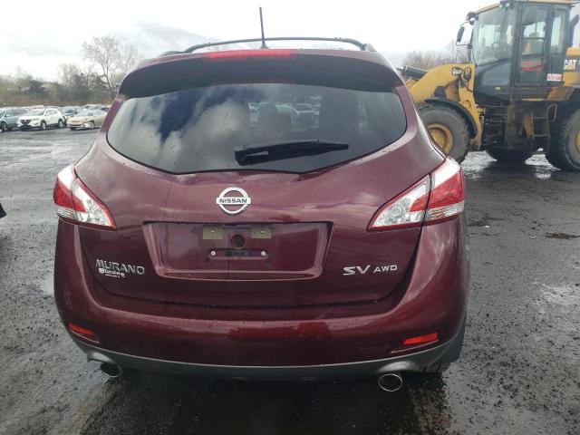 JN8AZ1MW4CW214218 - 2012 NISSAN MURANO S BURGUNDY photo 6