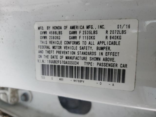 19UUB2F57GA005034 - 2016 ACURA TLX TECH WHITE photo 13