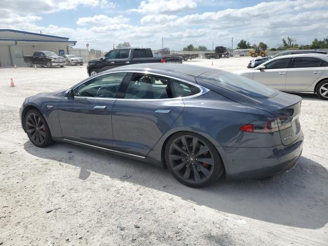 5YJSA1H26EFP66826 - 2014 TESLA MODEL S GRAY photo 2