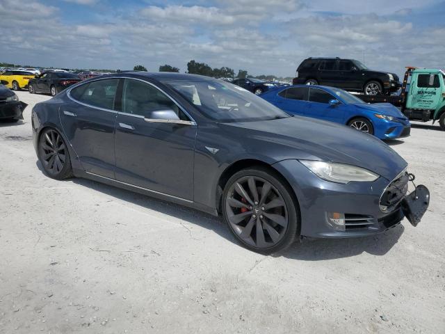 5YJSA1H26EFP66826 - 2014 TESLA MODEL S 灰色 照片 4
