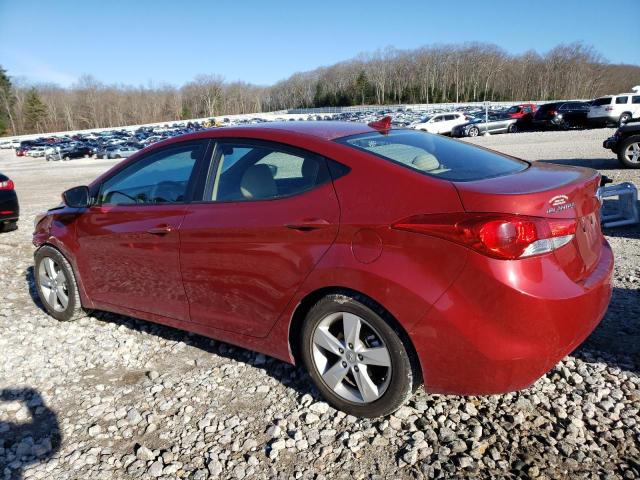 KMHDH4AE6CU463653 - 2012 HYUNDAI ELANTRA GLS RED photo 2