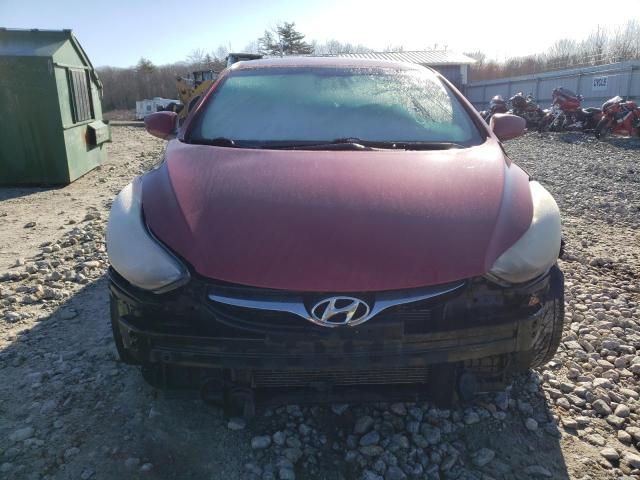 KMHDH4AE6CU463653 - 2012 HYUNDAI ELANTRA GLS RED photo 5