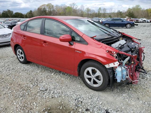 JTDKN3DU2F1943986 - 2015 TOYOTA PRIUS RED photo 4