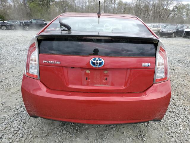 JTDKN3DU2F1943986 - 2015 TOYOTA PRIUS RED photo 6