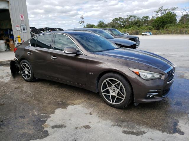 JN1EV7AP2HM732455 - 2017 INFINITI Q50 PREMIUM BROWN photo 4