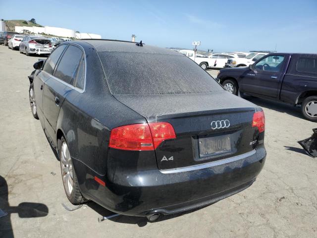 WAUAF78E68A154971 - 2008 AUDI A4 2.0T BLACK photo 2
