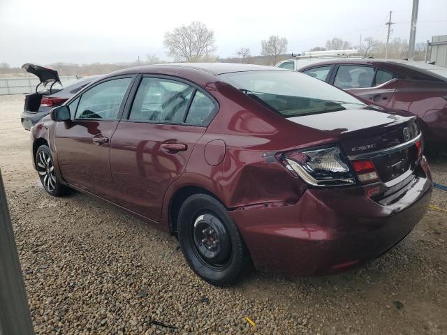 19XFB2F97FE078068 - 2015 HONDA CIVIC EXL BURGUNDY photo 2