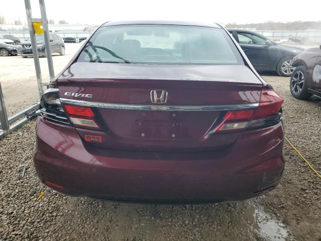 19XFB2F97FE078068 - 2015 HONDA CIVIC EXL BURGUNDY photo 6