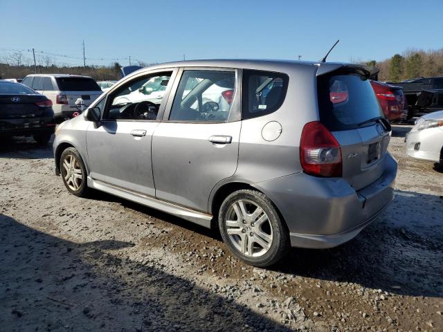 JHMGD386X7S019455 - 2007 HONDA FIT S GRAY photo 2