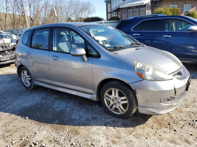 JHMGD386X7S019455 - 2007 HONDA FIT S GRAY photo 4