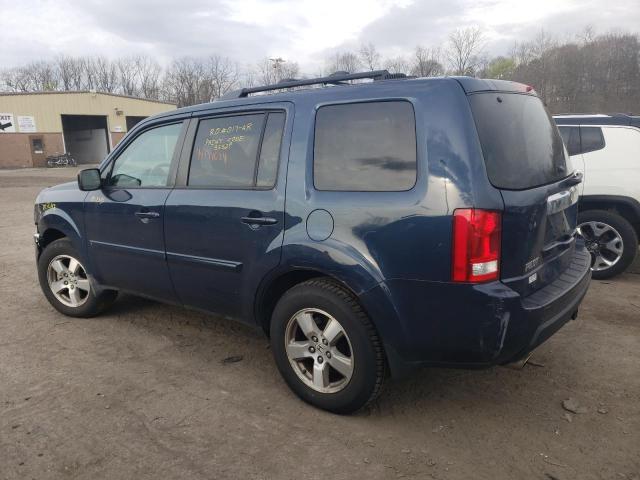 5FNYF48559B009025 - 2009 HONDA PILOT EXL BLUE photo 2