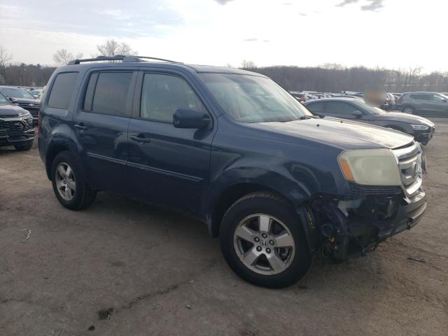 5FNYF48559B009025 - 2009 HONDA PILOT EXL BLUE photo 4