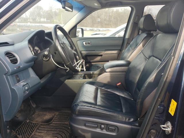 5FNYF48559B009025 - 2009 HONDA PILOT EXL BLUE photo 7