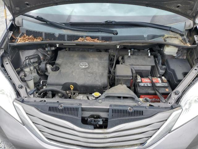 5TDYK3DC6BS138368 - 2011 TOYOTA SIENNA XLE ნაცრისფერი ფოტო 12