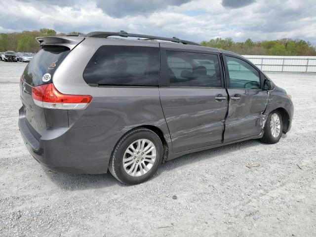 5TDYK3DC6BS138368 - 2011 TOYOTA SIENNA XLE ნაცრისფერი ფოტო 3